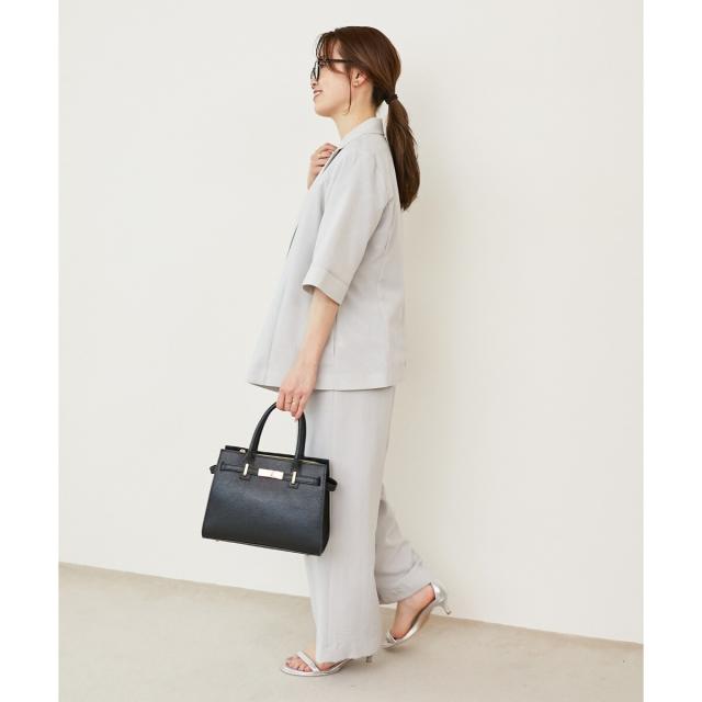 ルクールブラン（le．coeur blanc）/《シャツ感覚でラフに羽織れる》タンブラーブッチャーハーフスリーブジャケット