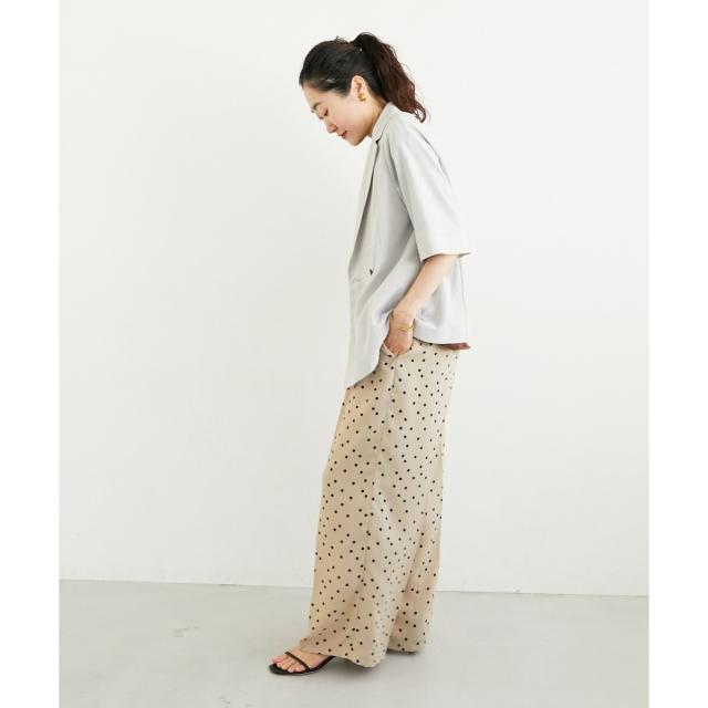 ルクールブラン（le．coeur blanc）/《シャツ感覚でラフに羽織れる》タンブラーブッチャーハーフスリーブジャケット