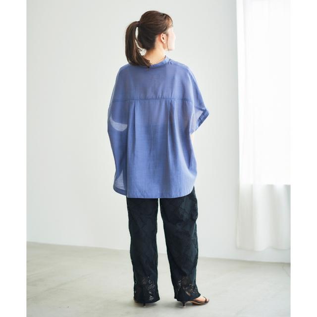 ルクールブラン（le．coeur blanc）/《手洗い可能》パッチワーク風レースイージーパンツ