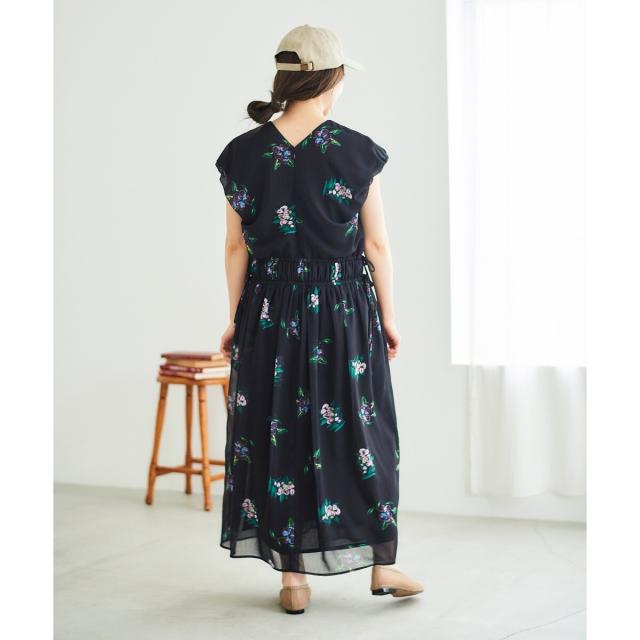 ルクールブラン（le．coeur blanc）/《WEB/一部店舗限定アイテム》KAZUMIDOIボタニカルギャザーワンピース