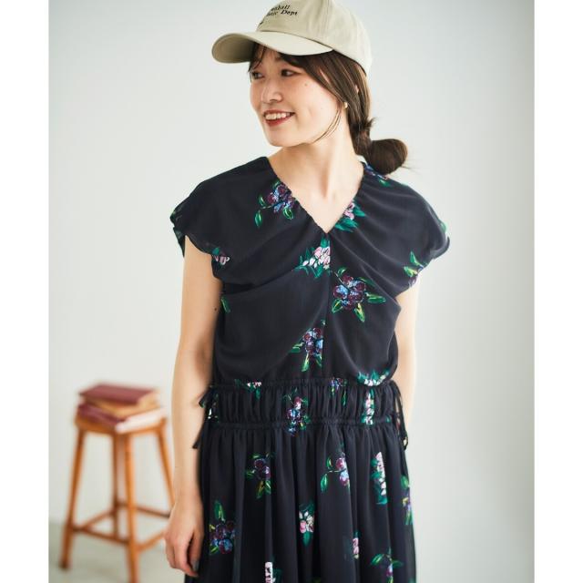 ルクールブラン（le．coeur blanc）/《WEB/一部店舗限定アイテム》KAZUMIDOIボタニカルギャザーワンピース