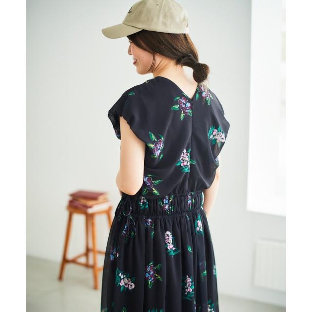 ルクールブラン（le．coeur blanc）/《WEB/一部店舗限定アイテム》KAZUMIDOIボタニカルギャザーワンピース