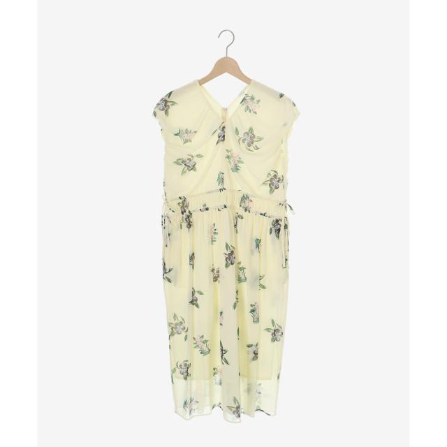 ルクールブラン（le．coeur blanc）/《WEB/一部店舗限定アイテム》KAZUMIDOIボタニカルギャザーワンピース