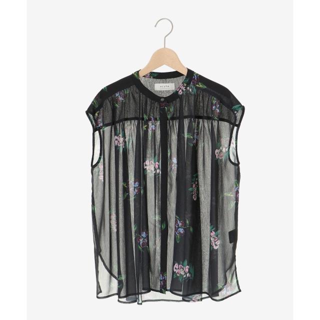 ルクールブラン（le．coeur blanc）/《WEB/一部店舗限定》KAZUMIDOIボタニカルノースリギャザーブラウス