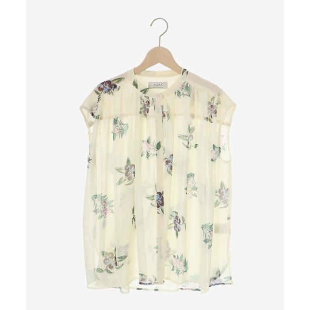 ルクールブラン（le．coeur blanc）/《WEB/一部店舗限定》KAZUMIDOIボタニカルノースリギャザーブラウス