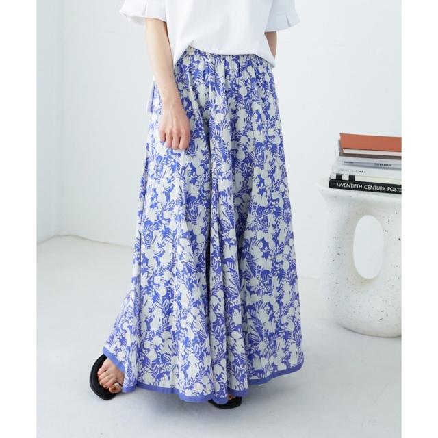 ルクールブラン（le．coeur blanc）/《手洗い可能》Fanaka別注バイカラーフラワースカート