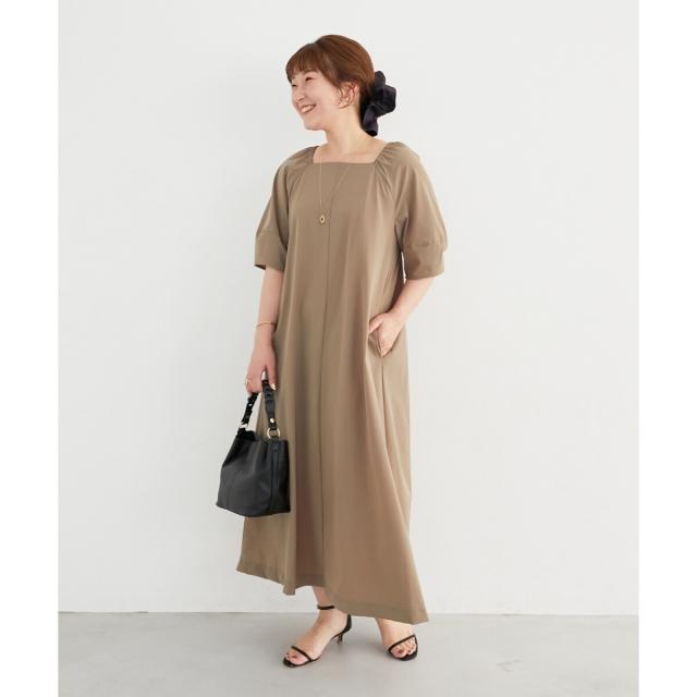 ルクールブラン（le．coeur blanc）/《接触冷感》ナイロンストレッチ2WAYワンピース