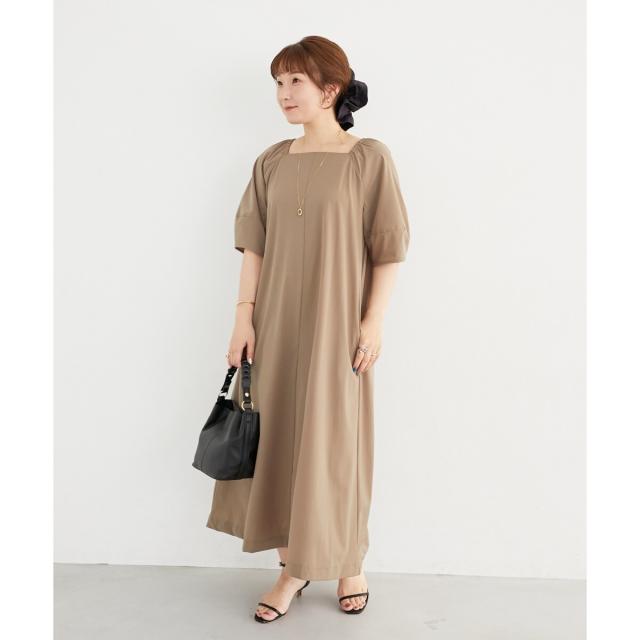 ルクールブラン（le．coeur blanc）/《接触冷感》ナイロンストレッチ2WAYワンピース