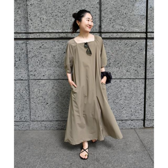 ルクールブラン（le．coeur blanc）/《接触冷感》ナイロンストレッチ2WAYワンピース