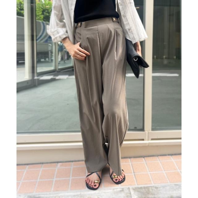 ルクールブラン（le．coeur blanc）/《手洗い可能》RNストレッチセミワイドタックパンツ