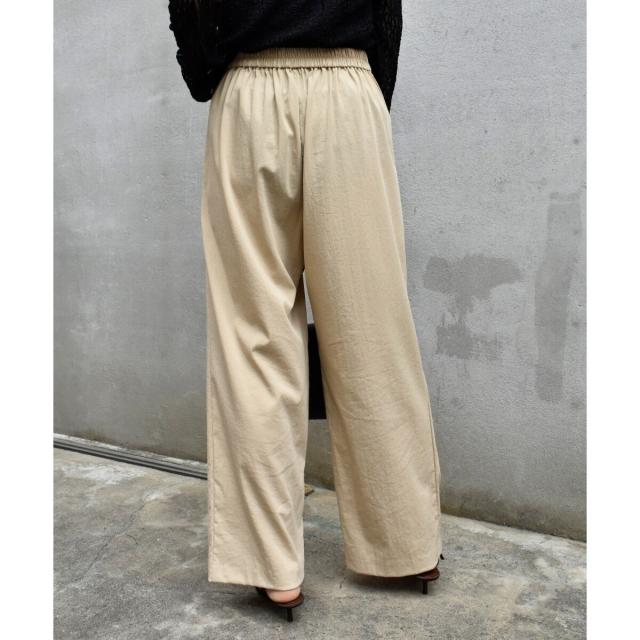 ルクールブラン（le．coeur blanc）/《手洗い可能》RNストレッチセミワイドタックパンツ