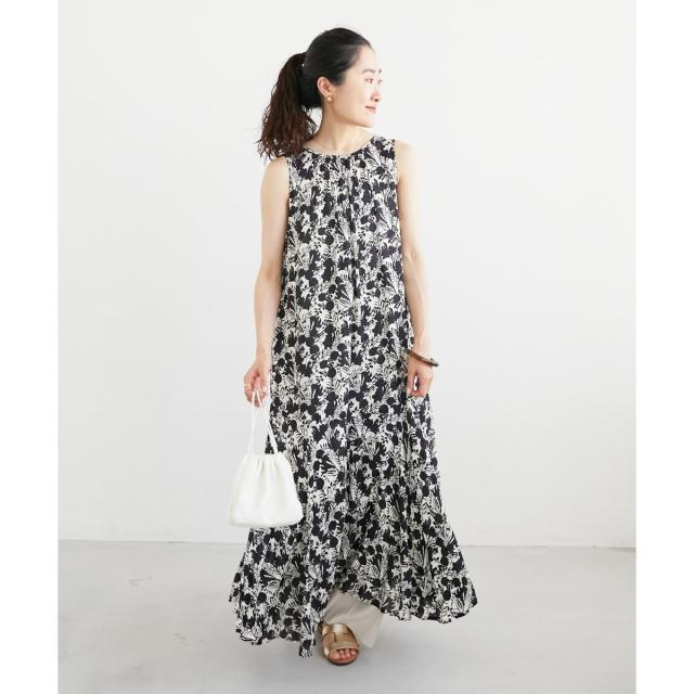 ルクールブラン（le．coeur blanc）/《手洗い可能》Fanakaフラワーノースリワンピース