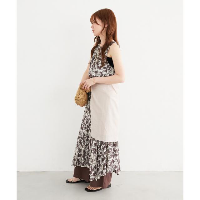 ルクールブラン（le．coeur blanc）/《手洗い可能》Fanakaフラワーノースリワンピース