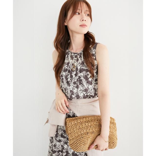 ルクールブラン（le．coeur blanc）/《手洗い可能》Fanakaフラワーノースリワンピース