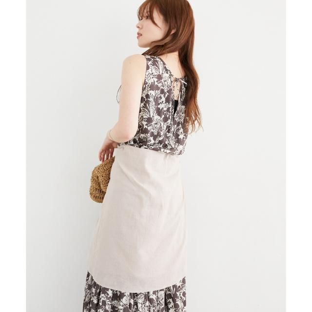 ルクールブラン（le．coeur blanc）/《手洗い可能》Fanakaフラワーノースリワンピース