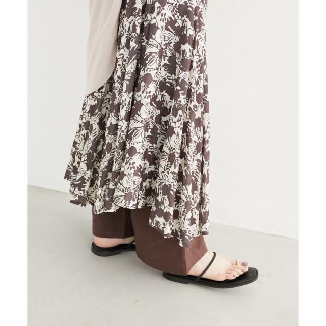 ルクールブラン（le．coeur blanc）/《手洗い可能》Fanakaフラワーノースリワンピース