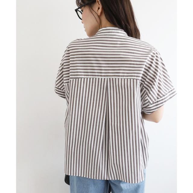 ルクールブラン（le．coeur blanc）/《手洗い可能》ストライプドルマンボウタイシャツ