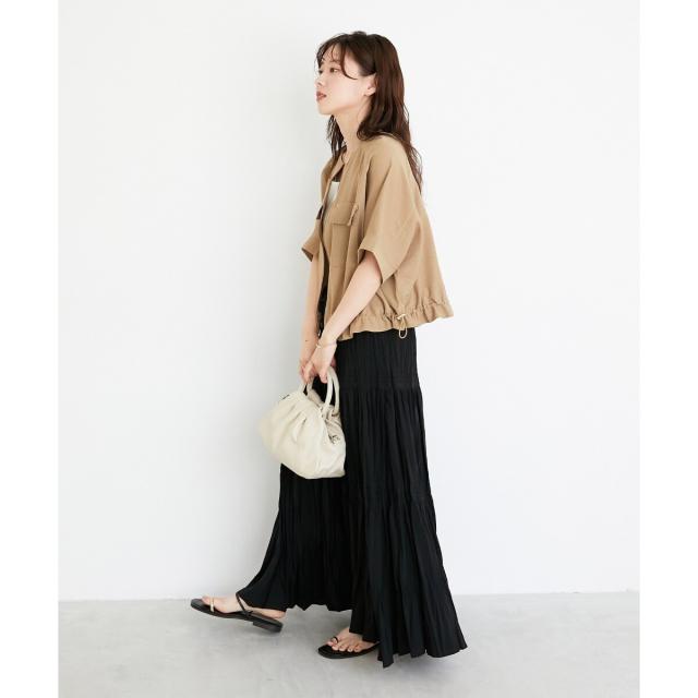 ルクールブラン（le．coeur blanc）/《シワになりにくく速乾性》ドビークロスドロストブルゾン