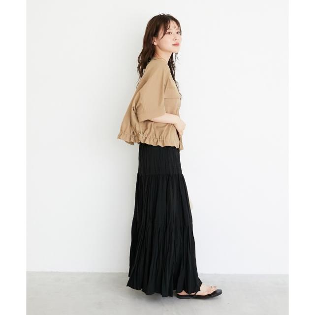 ルクールブラン（le．coeur blanc）/《シワになりにくく速乾性》ドビークロスドロストブルゾン