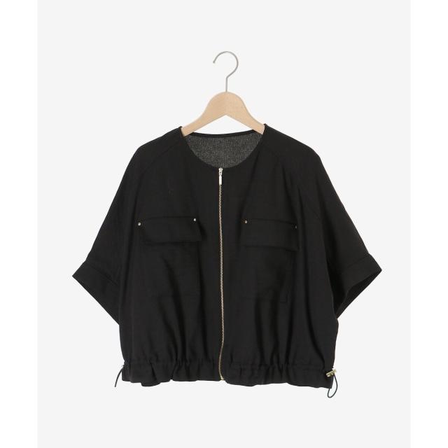 ルクールブラン（le．coeur blanc）/《シワになりにくく速乾性》ドビークロスドロストブルゾン