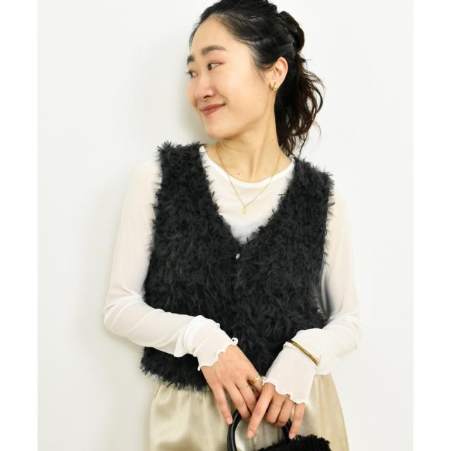 ルクールブラン（le．coeur blanc）/TORRAZZO DONNAチュール×シャギーニットベスト_19