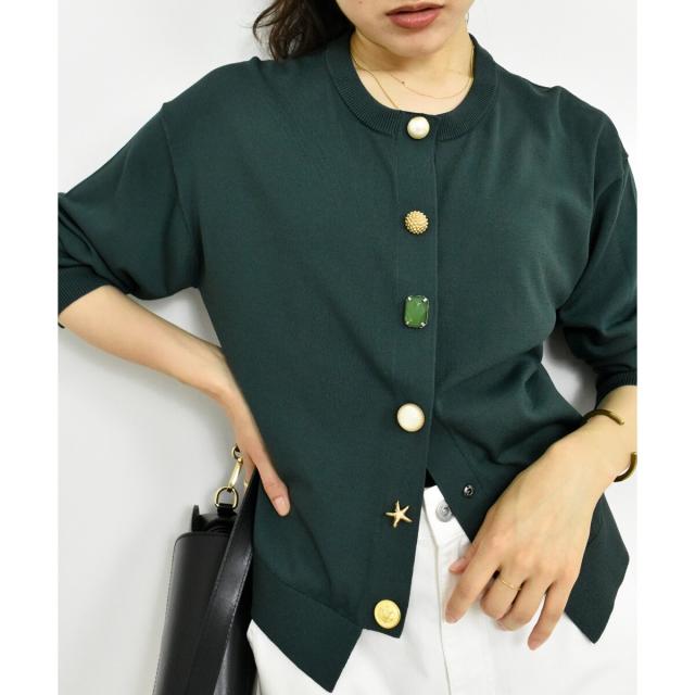 ルクールブラン（le．coeur blanc）/TORRAZZO DONNA ビジューカーディガン