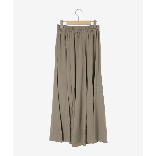 ルクールブラン（le．coeur blanc）/《手洗い可能》フィブリルサテンパネルプリーツスカート