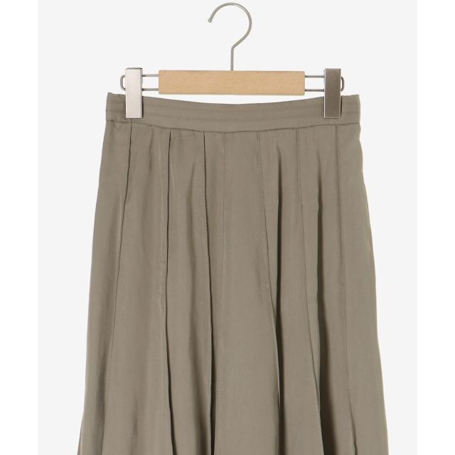 ルクールブラン（le．coeur blanc）/《手洗い可能》フィブリルサテンパネルプリーツスカート