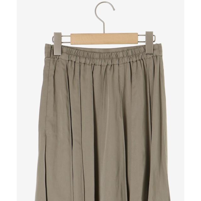 ルクールブラン（le．coeur blanc）/《手洗い可能》フィブリルサテンパネルプリーツスカート