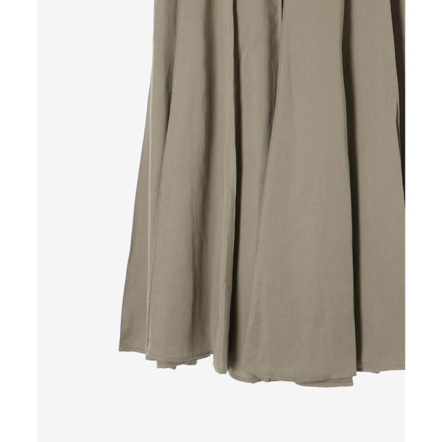 ルクールブラン（le．coeur blanc）/《手洗い可能》フィブリルサテンパネルプリーツスカート