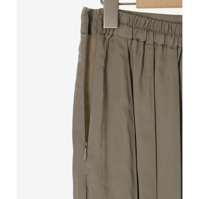 ルクールブラン（le．coeur blanc）/《手洗い可能》フィブリルサテンパネルプリーツスカート