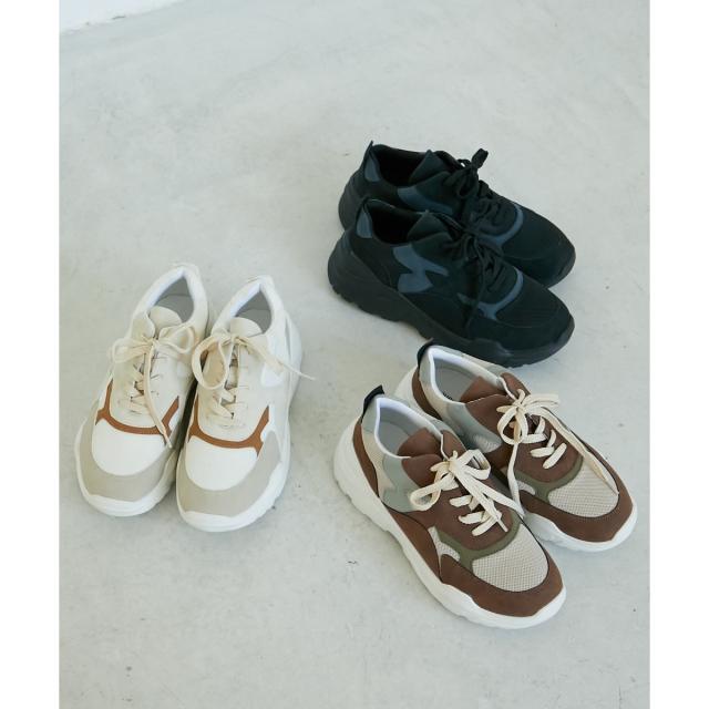 ルクールブラン（le．coeur blanc）/《WEB限定アイテム》クッションソールボリュームスニーカー