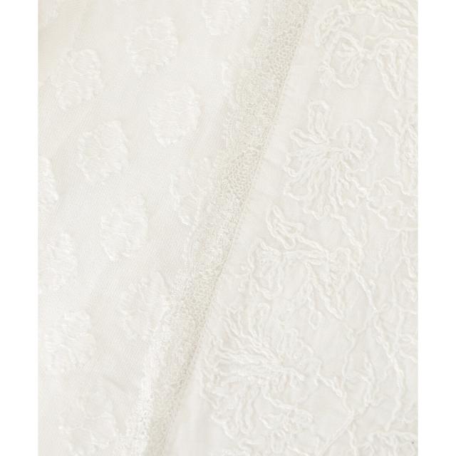 ルクールブラン（le．coeur blanc）/《手洗い可能》Fanakaミックス刺しゅうレースブラウス