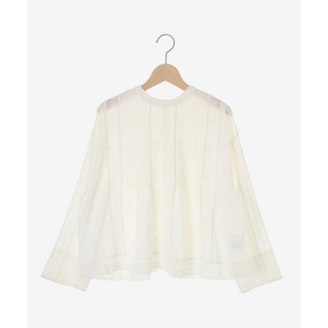 ルクールブラン（le．coeur blanc）/《手洗い可能》Fanaka別注リバーレースブラウス