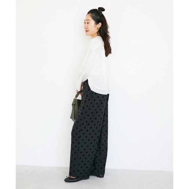 ルクールブラン（le．coeur blanc）/《手洗い可能》Fanaka別注リバーレースブラウス