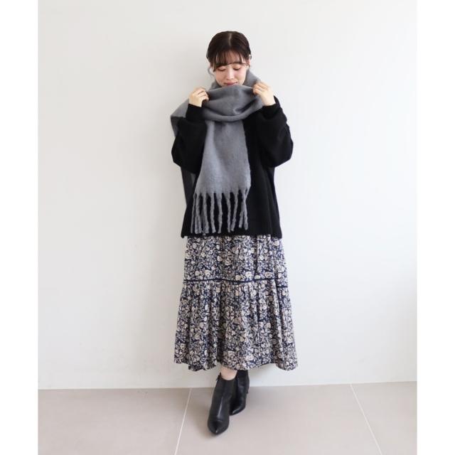 ルクールブラン（le．coeur blanc）/《手洗い可能》Fanaka別注フラワー×ストライプワンピース