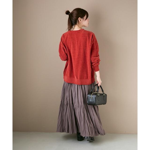 ルクールブラン（le．coeur blanc）/《手洗い可能》エアータンブラーランダムプリーツスカート