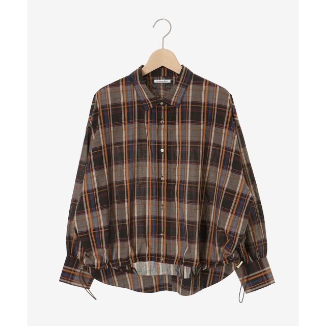 ルクールブラン（le．coeur blanc）/《手洗い可能》ドロストチェックシャツ