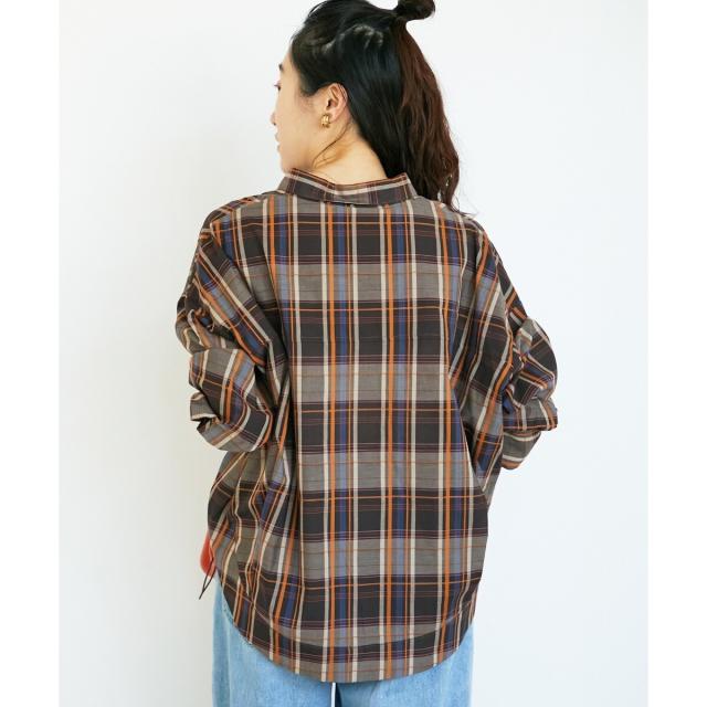 ルクールブラン（le．coeur blanc）/《手洗い可能》ドロストチェックシャツ