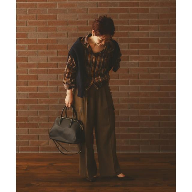 ルクールブラン（le．coeur blanc）/《手洗い可能》ドロストチェックシャツ