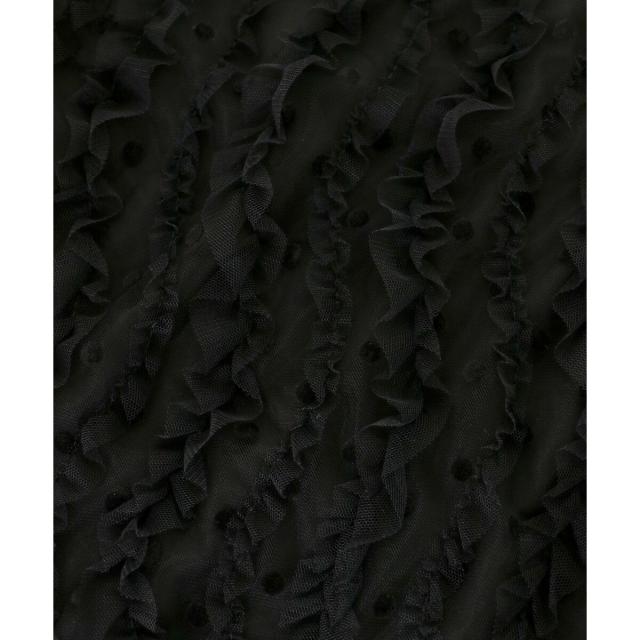 ルクールブラン（le．coeur blanc）/《手洗い可能》TORRAZZO DONNA別注ベロアドットチュールスカート