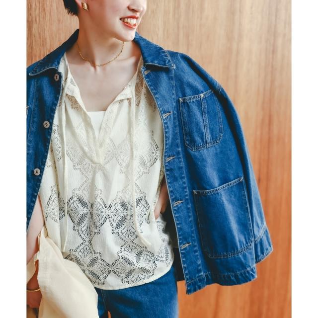 ルクールブラン（le．coeur blanc）/デニムカバーオールジャケット