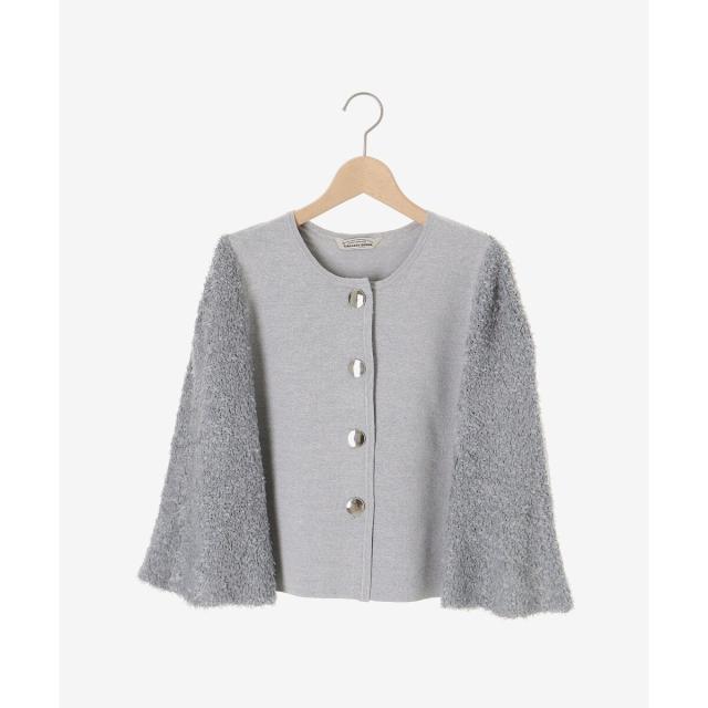 ルクールブラン（le．coeur blanc）/《手洗い可能》TORRAZZO DONNA別注 フレアケープニットカーデ