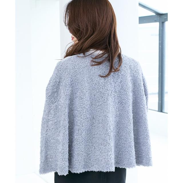 ルクールブラン（le．coeur blanc）/《手洗い可能》TORRAZZO DONNA別注 フレアケープニットカーデ