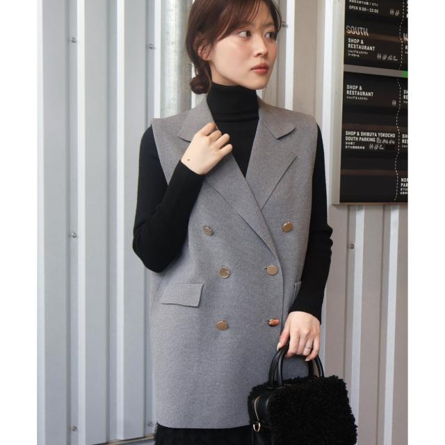 ルクールブラン（le．coeur blanc）/《手洗い可能》TORRAZZO DONNAミラノリブニットベスト