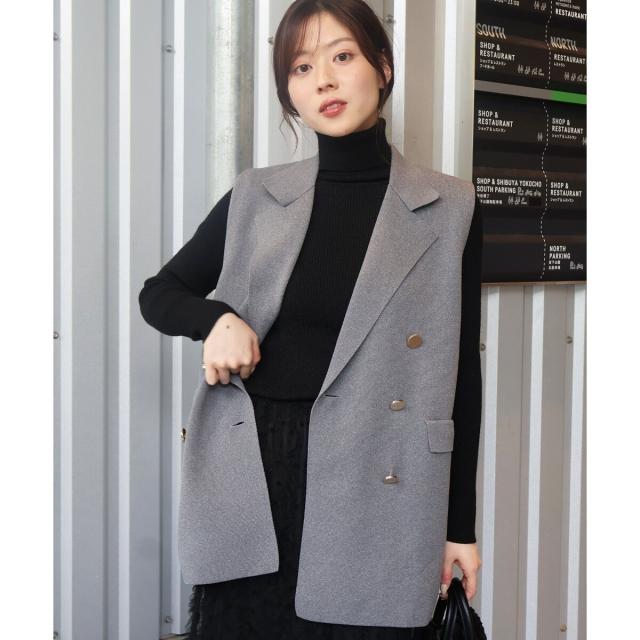 ルクールブラン（le．coeur blanc）/《手洗い可能》TORRAZZO DONNAミラノリブニットベスト