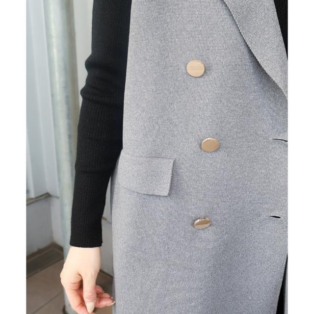 ルクールブラン（le．coeur blanc）/《手洗い可能》TORRAZZO DONNAミラノリブニットベスト