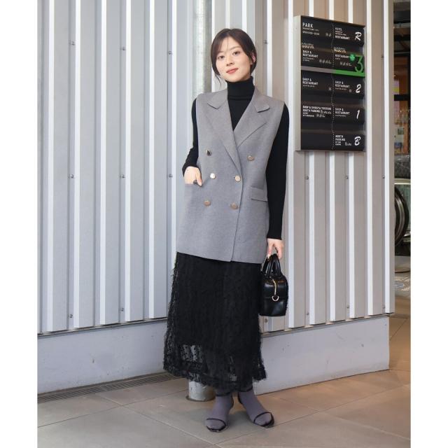 ルクールブラン（le．coeur blanc）/《手洗い可能》TORRAZZO DONNAミラノリブニットベスト