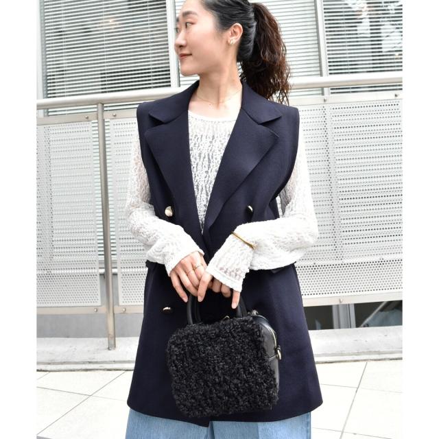 ルクールブラン（le．coeur blanc）/《手洗い可能》TORRAZZO DONNAミラノリブニットベスト