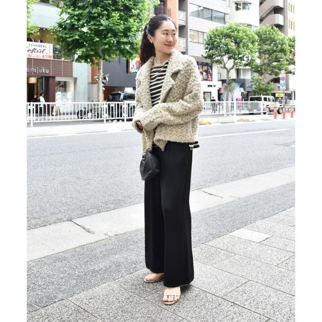 ルクールブラン（le．coeur blanc）/《手洗い可能》TORRAZZO DONNAツイードニットPコート